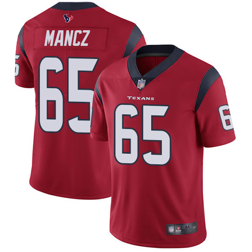 Houston Texans Limited Red Men Greg Mancz Alternate Jersey NFL Football 65 Vapor Untouchable